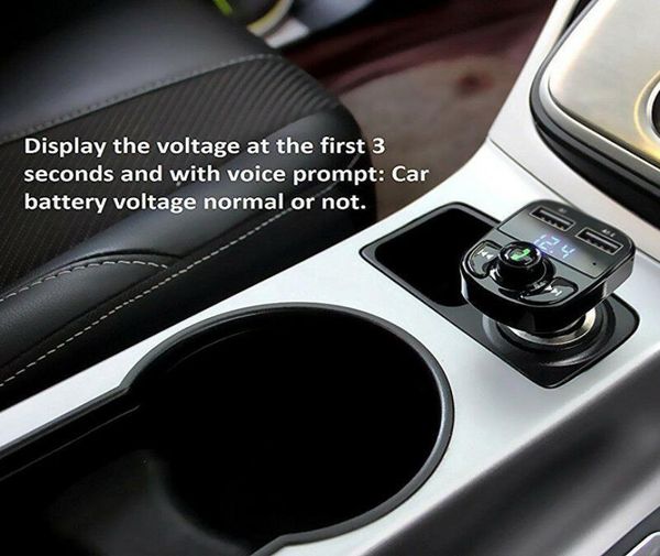 Cargers x8 FM-передатчик Aux Modulator Bluetoot Car Bluetooth телефонные звонки без рук, быстрого зарядка o Mp3 Player с 3.1A Dual USB Playback Accessorie1555176