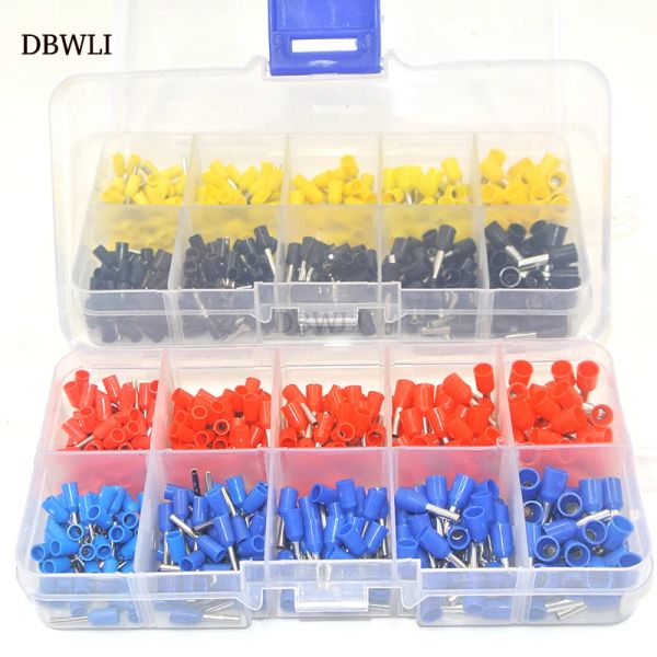 380pcs AWG22-14 Kabelstiftendterminal Kit Set Drahtkupferrohr-Ferrule-Crimpector E0508 E7508 E1008 E1508 E2508