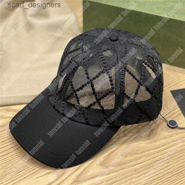 Ballkappen Lace Ball Caps Frau Sommer Luxusdesigner Baseball Cap Casquette Hüte für Männer verstellbare lässige Cappello Doppelbuchstaben ausgestattet Caps Y240409