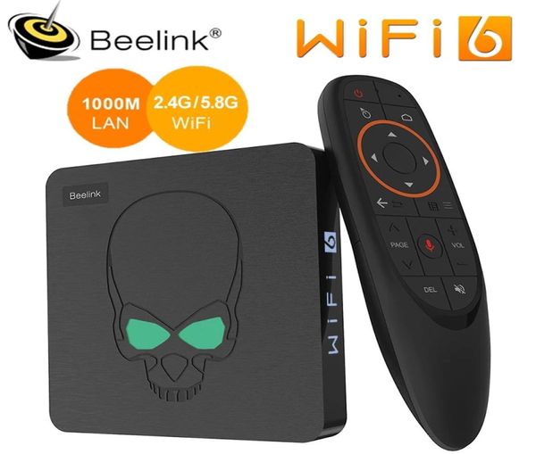 Beelink gtking smart Android TV box Android 90 Amlogic S922X 4GB 64GB 24G Controllo vocale 58G WiFi 6 1000M LAN3759159