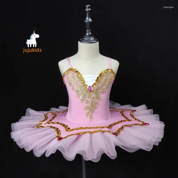 Vestido de balé de desgaste do palco Tutuchildren Clothing Swan Lakekids Costa -castuma Kids Dancerleotards