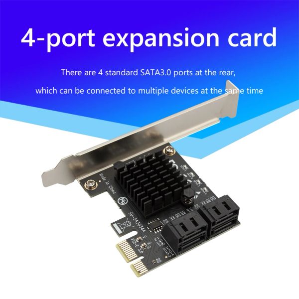 Schede 4 porta SATA PCIE Adattatore SATA3.0 Scheda di estensione 6 Gbps Adattatore per espandere IPFS Disk Hard Disk 3.0x1 Card di espansione del controller
