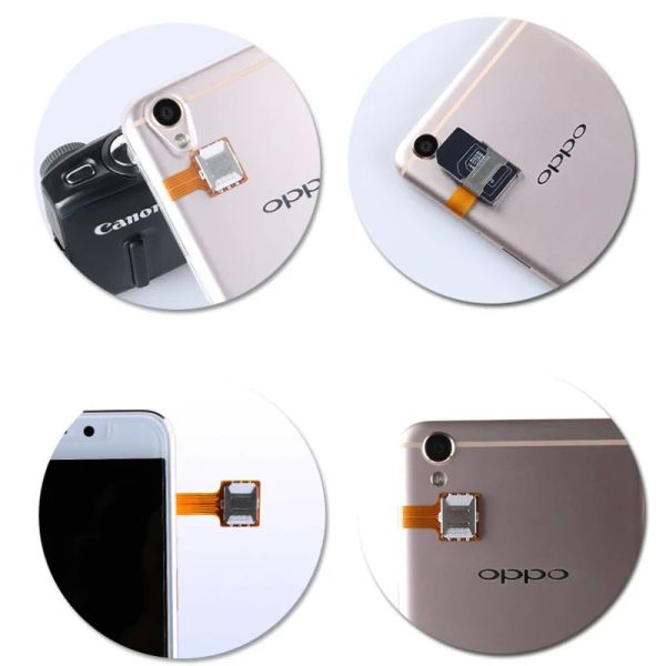 Adaptador de cartões de extensor de ponta dupla micro sd prático universal tf híbrido sim slot slot nano cato para Android Telefone Change Card