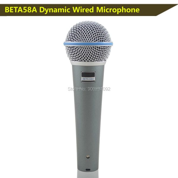 Mikrofone kostenloser Versand Beta58a Mikrofongesang verdrahtete dynamische Cardioid -Professionelle Mikrofon Beta Kabelgebundenes Cardioid -Mikrofon