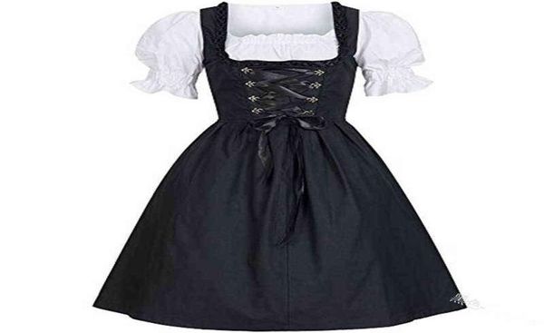 Женщины средневековые платья немецкие платье с Октоберфестом Dirndl Complay Come Party Girl Tavern Maid Dress L2207148494603