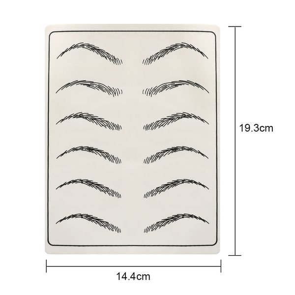 1pcs Silikon Sahte Cilt Yüz 3D Eyeliner Kaş Dövmesi Uygulama Cilt Kalıcı Makyaj Başlangıç ​​Mikroblading Dövme Malzemeleri