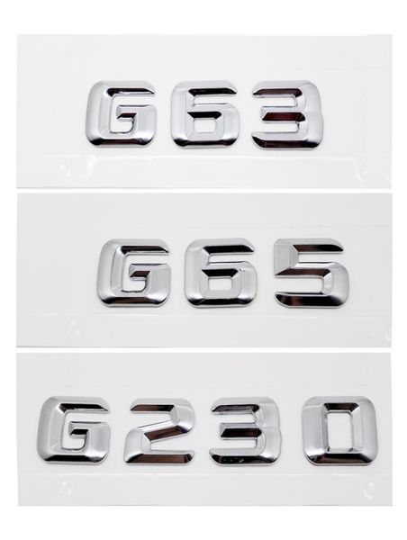 Styling per auto per Mercedes Benz G Classe di classe posteriore Numero di adesivi del bagagliaio Emblema Emblema della coda G230 G63 G65 G300 G350 G500 G550 W2047572375