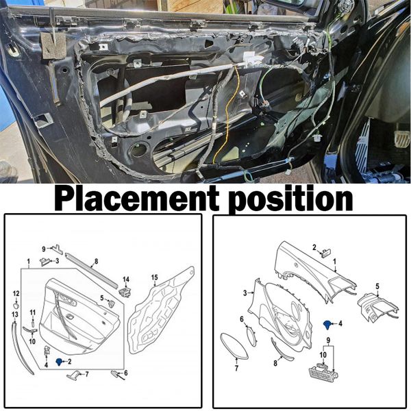 30/60x Copertura del rivestimento del rivestimento del pannello della porta della porta per auto per BMW E88 F45 E36 E46 E90 E91 F32 F33 F82 E60 E61 X1 E84 X3 E83 51418224781