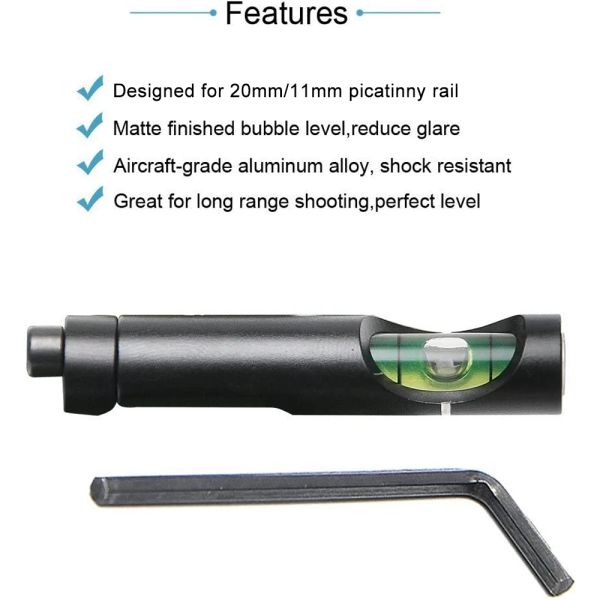 Jagdgeist Bubble Level Optical Scope Mounts für 11mm/20mm Picatinny Rifle Rifle Scope Leveling Tool Kit Jagdzubehör