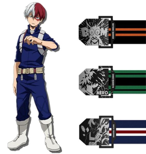 Anime My Hero Academia Bakugou Katsuki Todoroki SO Deku Unisex Cosplay Accessoires Requisite Leinwand Belt Gift8217341