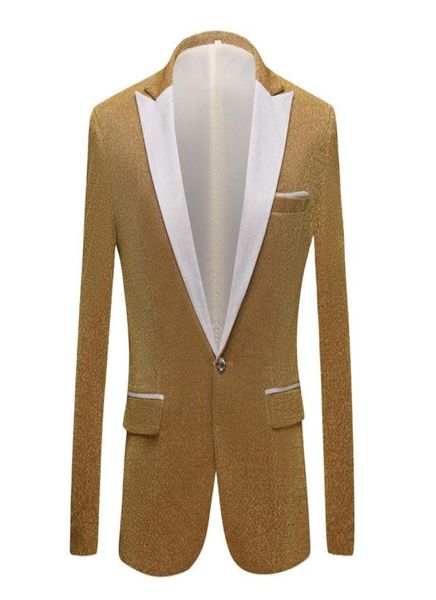 2020 MEN039S Modeanzüge glänzend lila gold rot schwarz silbergrau Anzug Jacke Hochzeitsbräutigam Prom Sänger Blazer Männer Blazer SL4597316