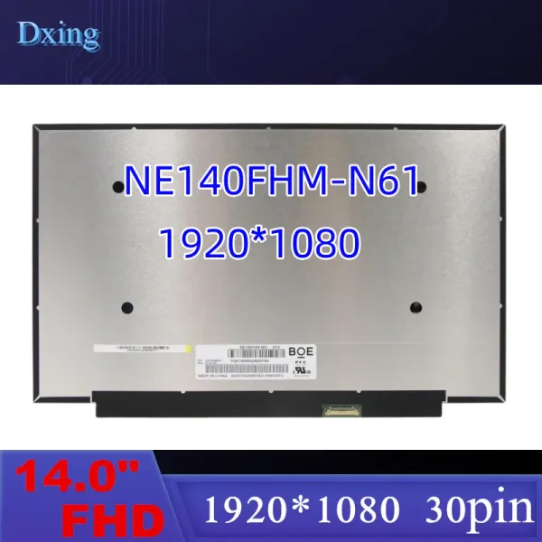 Screen 14.0 IPS Laptop LCD -Bildschirm NE140FHMN61 für Lenovo ThinkPad X1 Carbon 7. 8. Gen T490 T495S T14 Gen1 400Nit 1920x1080 FHD 30pin