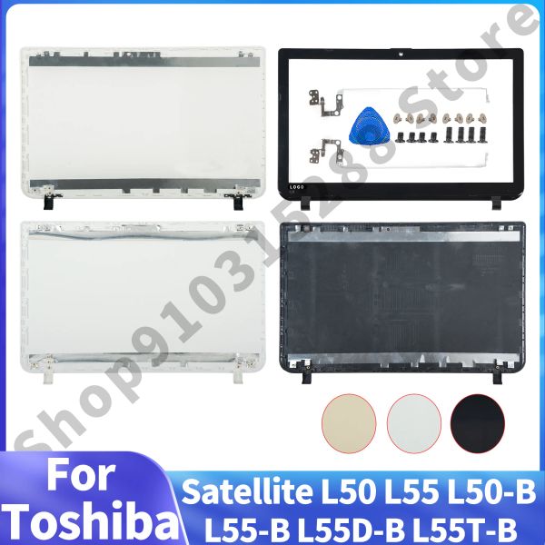 Casos novos para Toshiba Satellite L50B L50B S55B L55B S55TB Laptop LCD Tampa traseira Bolinho dianteiro Caderno Notebook Substituição de peças