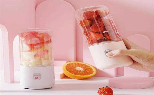 Tragbarer Mixer USB Elektrisch Obstsuicer Handheld Smoothie Maker Mixer Rühren wiederaufladbare Mini -Küchenprozessor Juice Cup274o5341911