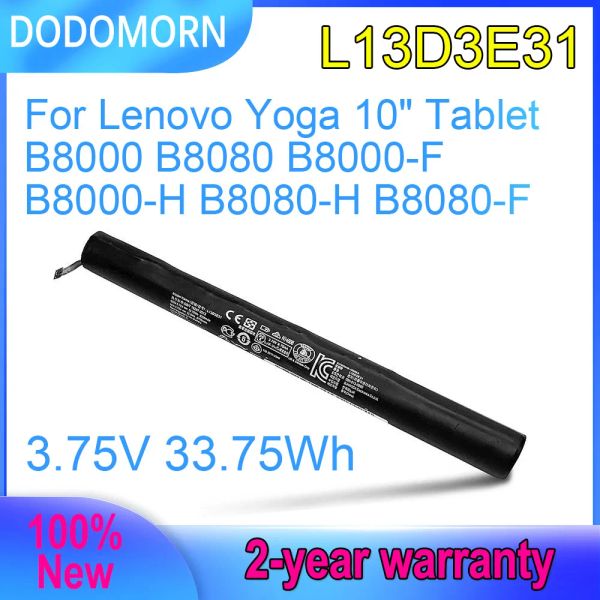Baterias Dodomorn L13D3E31 L13C3E31 Bateria de laptop para Lenovo Yoga 10 