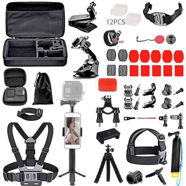 Камеры спортивные аксессуары для камеры, ремешок для камеры шлем для GoPro 11 10 9 8 7 5 4 для аксессуаров SJCAM SJ4000 Super Suit