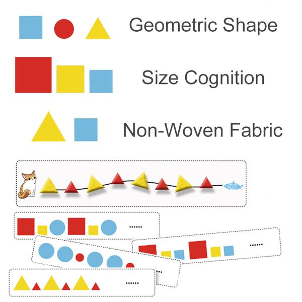 Çocuklar Montessori DIY Malzeme Matematik Oyuncakları Renk Geometrik Şekli Sıralama Oyunu Eşleştirme Oyuncakları Okul Öncesi Öğretim Yardımcıları