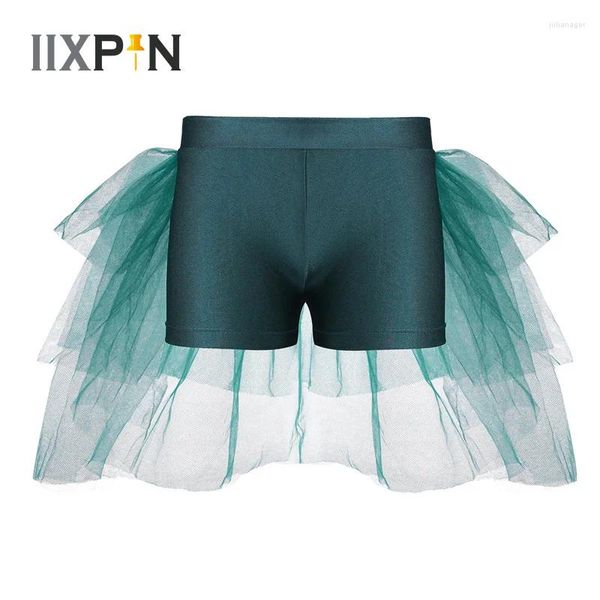 Шорты для девочек Iixpin Kids Girls Bottoms с прикрепленным суетным сетчатым балетным танце