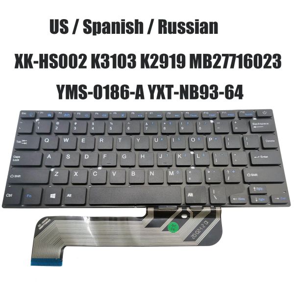 Teclados nos teclados latinos teclado russo XKHS002 K3103 MB2778018 MB27716023 YMS0186A YXTNB9364 2771605 YT2771605 K2919 YXTNB9107