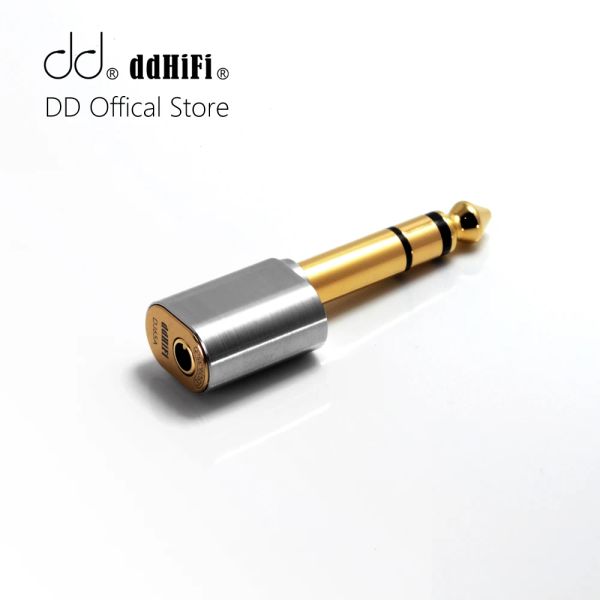 Connettori DD DDHIFI DJ65A da 6,35 mm Adattatore audio femminile da maschio a 3,5 mm per dispositivi di amplificatore desktop con porta di uscita da 6,35 mm