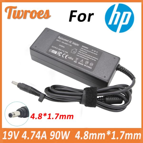 Adattatore Adattatore di alimentazione del caricabatterie per laptop Adapter 19V 4,74a 90w 4.8*1,7 mm per HP G70/G70T/G71 Adattatore per laptop per caricatore portatile HP