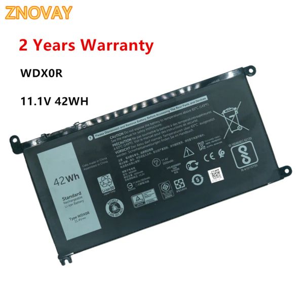 Batterien Znovay 11.4V 42WH WDX0R 3CRH3 T2JX4 Laptop Batterie für Dell Inspiron 13 7368 147460 15 7560 17 5765 5767 5770 Notebook WDXOR WDXOR