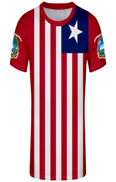 Филмарская футболка DIY Сделано на заказ номера номера TBR TSTION FLAG LR Республика Либерийская Страна Кантри -колледж логотип для печати .6261646