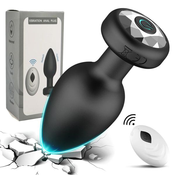 Vibratore anale Wireless Remote Control Butt Plug Men Masager Prostate Massager femmina Vagina Masturbatore per giocattoli sessuali per adulti donne gay 240409