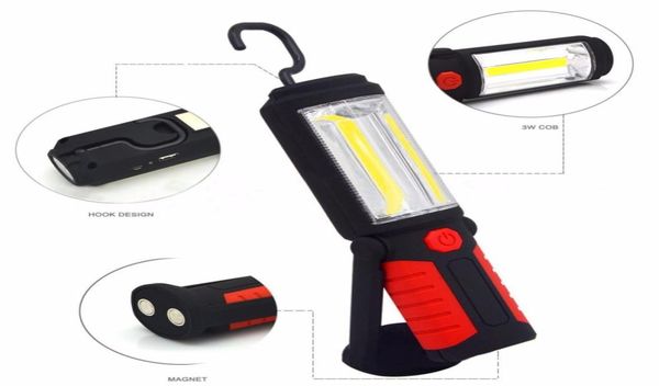 Leistungsstarke tragbare COB -LED -Lampe Taschenlampe Magneta wiederaufladbare Arbeit Licht 360 Grad Hanging Torch Lampe für Work4201383