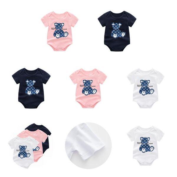 Dompers 2022 Дети Румпер Лето мальчики и девочки мода новорожденные для детских брендов для детской одежды Девочка для младенца Девада Babydhshop доставил OTA1F
