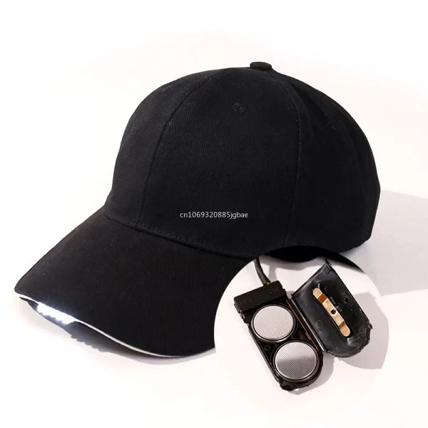 Pesca Baseball Baseball Capinho de pesca com faróis luzes LED brilhantes UNISSISEX Baseball Cap lanterna lâmpada de chapéu