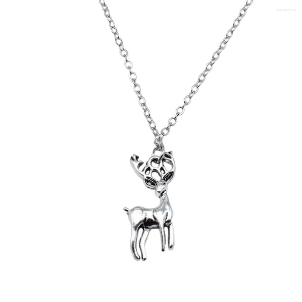 Colares pendentes 1pcs Elk Charms Colar Acessórios Jóias para Mulheres Artesanato Comprimento da Cadeia 43 5cm