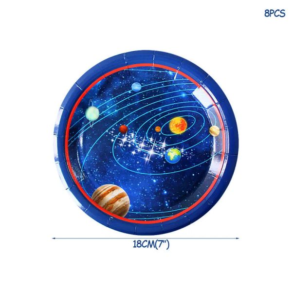 52pcs Overse Space Solar System Planet Galaxy Party 16 Гость детские вечеринка по случаю дня рождения одноразовый посуда для посуды пластинки чашки салфетки