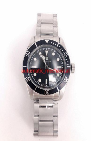 MP Factory masculina Black Bay Cerâmica Boldana 41mm Movimento automático Mecânico Aço inoxidável Sapphire Crystal Glass Wristwatc5176551