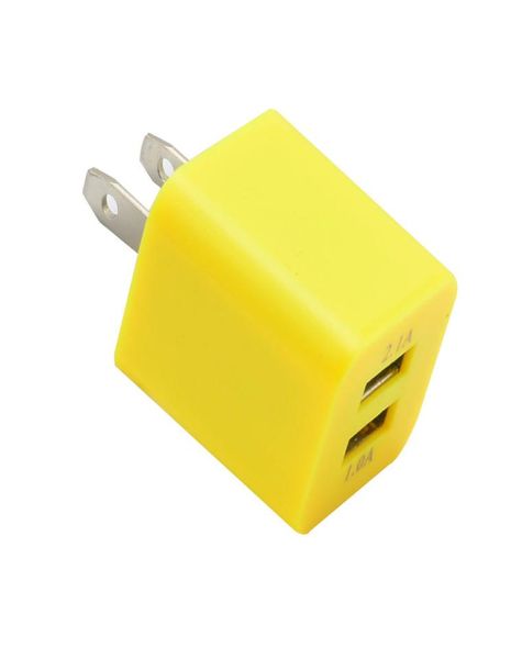 Зарядные устройства для телефона 21A Двойной USB -порты US EU AC AC Home Wall Adapter Adapter для iPhone Samsung S6 S7 Edge Смартфоны 20227451691