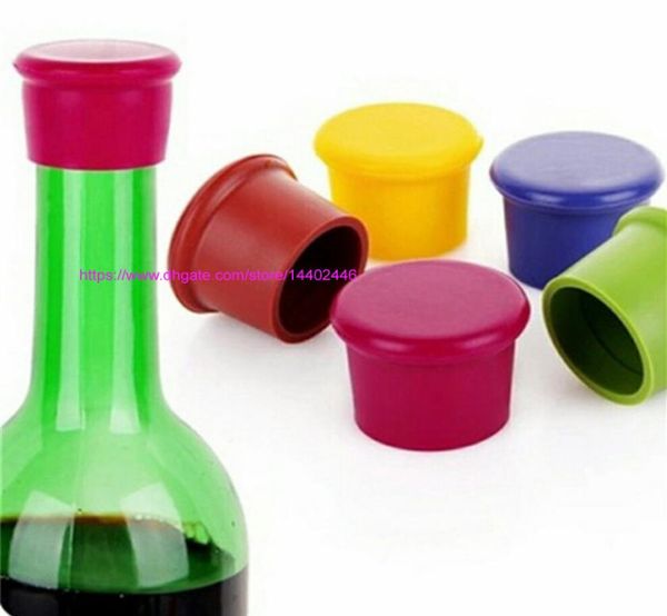 500pcs reutilizáveis Silicone Wine Beer Top Bottle Tap Stopper Drink Sealer Beverage Home Kitchen Bar Tools3729368