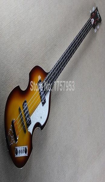Высококачественная серия иконы низшего качества Vintage Sunburst Bass Bass Electric Guitar 4 Strings Bass 11101263683