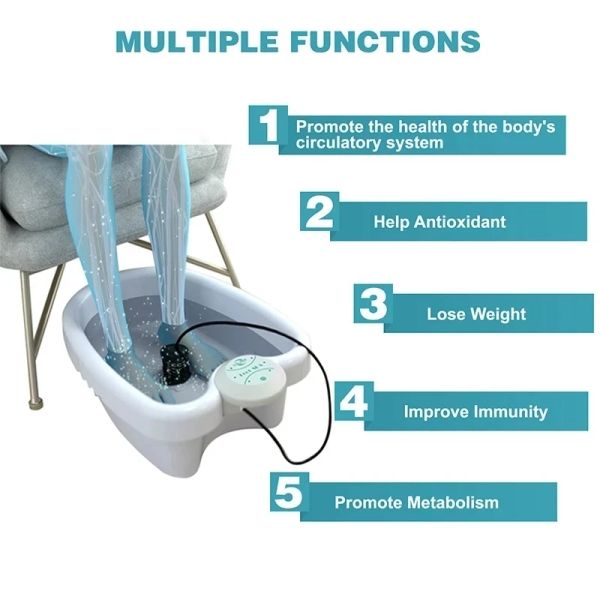 Detoks iyonik ayak spa banyo masaj makinesi footbath havzası vibrat whirlpool array aqua temiz ayaklar bakım banyosu sağlık terapisi rahat