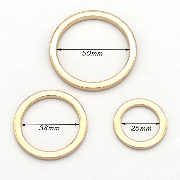 Metal Gold O Ring 50mm mais tamanho Multi-Furpose Gold Metal O Ring Metal Rings para Bolsas Anel Bolsa de correia Acessórios DIY