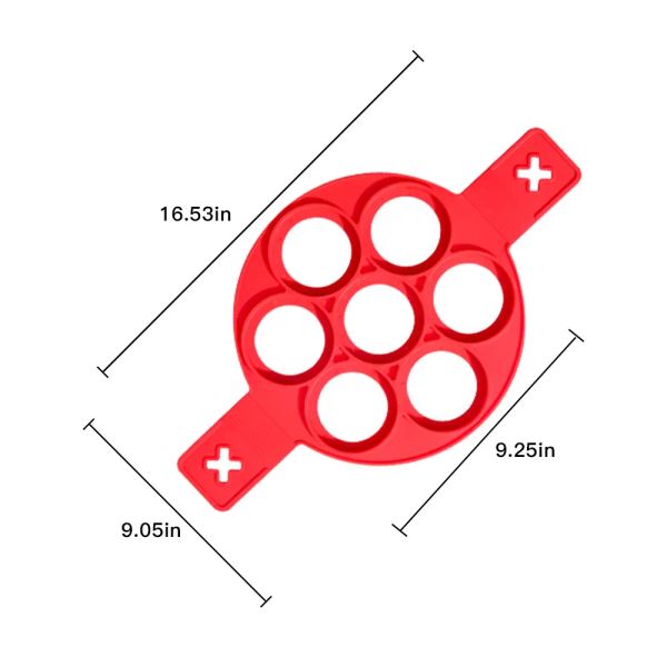 Fabricante de panquecas de silicone múltiplas formas 7 buracos antiaderentes anel de panificação de moldes de ovo frito para cozinha de cozinha de cozinha utensílios de cozinha