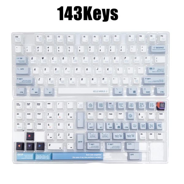 Accessori 143 Chiavi Chiavi di keyCaps personalizzato Profilo tastiera meccanica di sublimazione PBT per Akko 61 64 84 87 98 104