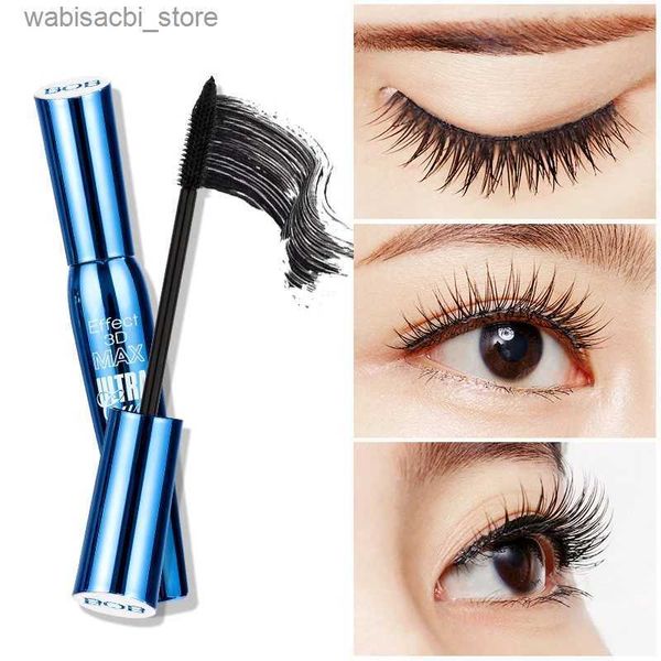 Mascara Bob 3D Fibra ciglia mascara Maggiore gel di inchiostro naturale Fibre naturali Allungamento impermeabile ciglia Mascara Eye Cosmetic TSLM1 L49