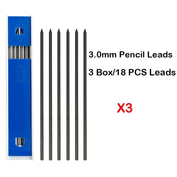 1/2/3 scatole da 3,0 mm di ricarica di ricarica HB Lead Riemution Scrittura per matite automatiche meccaniche FORNITURE UFFICI