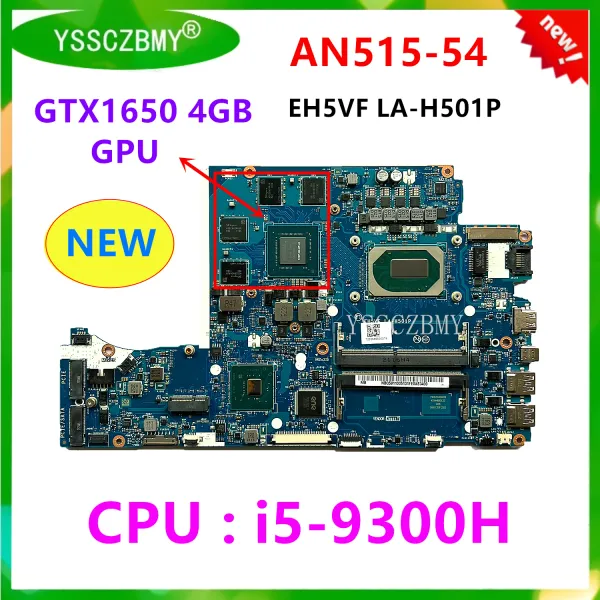 Anakart Yeni EH5VF LAH501P ACER NITRO 5 AN71551 AN51554 İÇİN AN51554 Dizüstü Bilgisayar Anakart I7 I7 CPU / GTX1050 3G / GTX1650 4G GPU