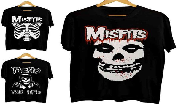 Maglietta da uomo Misfits Nuovo cranio Stampa grafica classica Tshirt Funny Novelty Tshirt Women Tees Black Cotton Top Oneck XS5XL G128209434