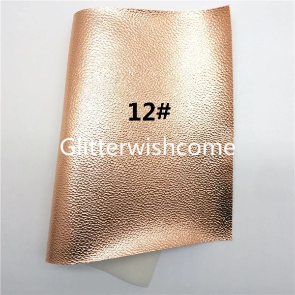 GlitterWishCome Litchi Metallic Solid Synthetic Leas de tecido falsificado Feel Acessórios de apoio BOWS DIY 21X29CM GM1041C