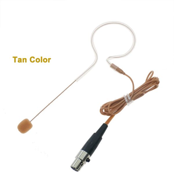 Microfoni Colore brunet Tan MX153 Microfono con sedile appeso a orecchio singolo per shure slxd ulxd pgxd blx glxd slx slx beltpack