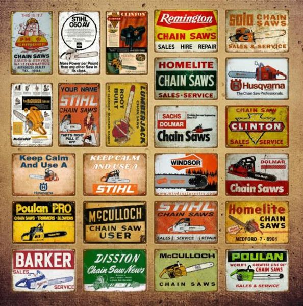 2021 Bauernhof Farmhouse Garage Shop Wall Decor Homelite Poulan Kettensägen Metallschilder Vintage Poster Wandaufkleber Plaque Bauernwerkzeuge 4599297