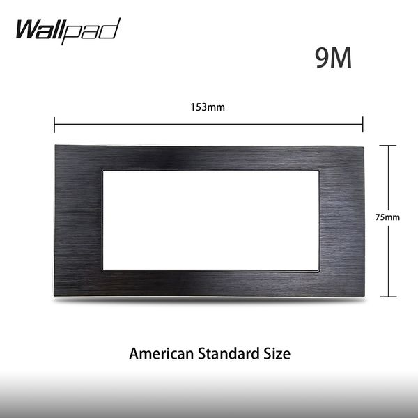 DIY EU Französische Satelliten -TV -Data USB Italien Universal 2 US -Wallssocket -Auslass Wallpad Al Metall Panel 118*75 mm 153*75 mm 191*75 mm