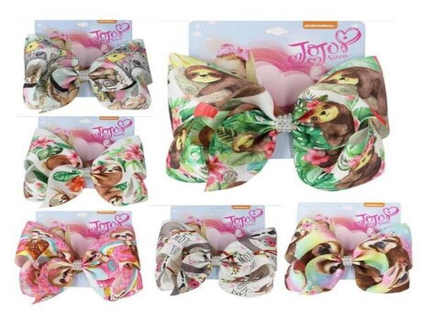 JoJo Swia 8 polegadas Cute Tree Tree Shrew Arcos para meninas preguiçosos de Natal Arcos de cabelo com clipes Bowknot Handmade Hair Acessórios2379618